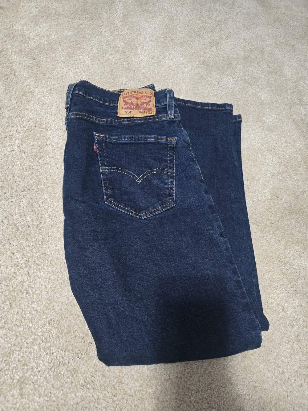 Levi's 514 Straight Fit Dark Wash Jeans Men's 33x30